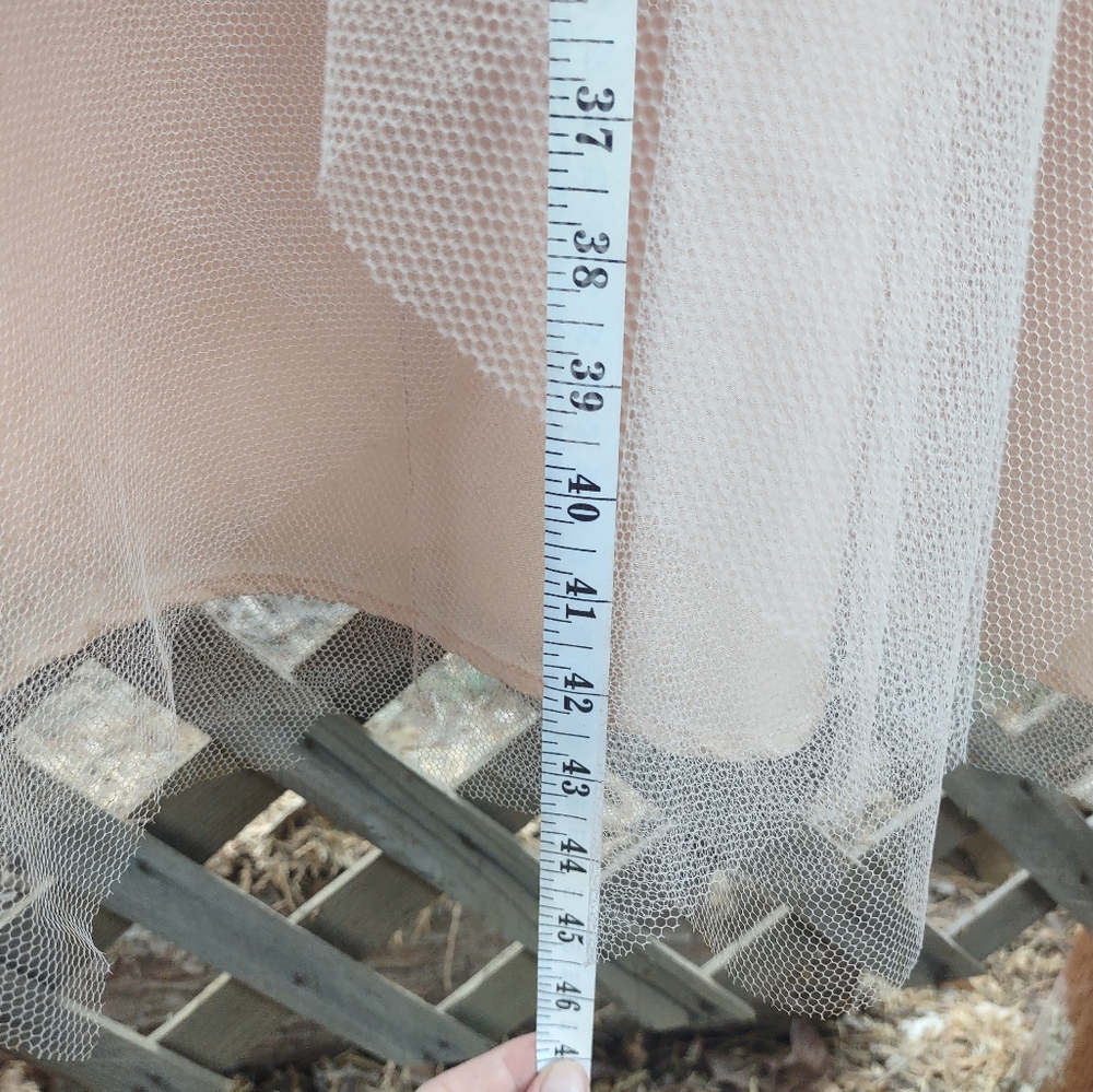 60+ Days Old* VTG Pink Formal Tulle Strapless Dress - Picture 11 of 16